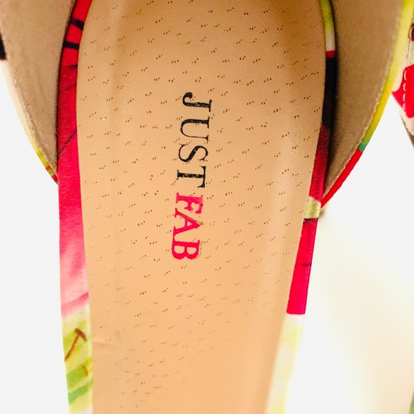 Just Fab “Claire” Floral Print Heels Size 8.5 GUC - Picture 5 of 8